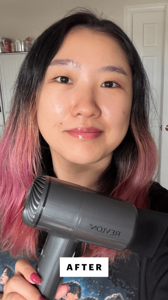 Han after using the Revlon PowerMove Hair Dryer
